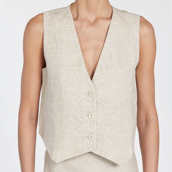 Dissh Banks Natural Linen Vest - Picture 4 of 4